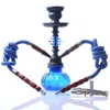 Juego de cachimba árabe recta, accesorios de producto terminado, cachimba de doble tubo pequeño, tubos rectos