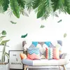 Wall Stickers Home Tropical Jungle Green Leaves Sticker Decoration Living Room Bedroom Restaurant Seaside Plant Swallow Art Decor