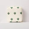 10pcs Coin Purses Women Nylon Floral Lemon Cactus Prints Protable Square Travel Toiletry Storage Bag Mix Color