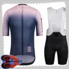 Rapha Team Cycling Kortärmade Jersey (Bib) Shorts Sätter Mens Sommar Andningsväg Cykelkläder MTB Bike Outfits Sport Uniform Y21041446