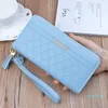 Designer-Wallets Zipper Tassel Checked Wallet Ladies Long With Large Capacity Mobile Phone Bag267P