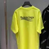 Designer T-shirts Balencaga's Hoodies Heren Sweatshirts Paar Versie Stabiele Goederen Hoge Versie B Familie Cola Classic Wave Print Losse Korte Mouw T-shirt