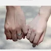 Открытые регулируемые кольца кольца серебряная пара обручальное обручальное кольцо для женщин для женщин модные украшения подарка Will Will and Sandy