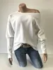 sexy off shoulder knitted pullovers tops women autumn winter white batwing sleeve black basic sweater jumper 210415