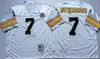 Chen37 NCAA Football 84 Antonio Brown 7 Ben Roethlisberger 43 Troy Polamalu Jerseys 83 Heath Miller 86 Hines Ward 32 Franco Harris preto branco