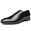 Toppkvalitet män skor formell snörning casual business office handwork borste äkta läderstorlek 39-45 klänning