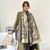 luxury- 2021 Sciarpa invernale Donna Cashmere Lady Stole Design Stampa Scialli e impacchi caldi femminili Coperta spessa sciarpe reversibili