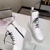 Bottes blanches à lacets en cuir véritable, chaussures transparentes pour femmes, talons hauts, plateforme Design Sexy, Goth Botas Mujer 2021 hiver