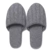 NXY Slippers Vierkante Fonda 100% Kasjmier Kabel Knit Slipper Gebreide Schoenen Dames 2022 220125