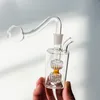 Mini vetreria trasparente Narghilè Fumatore Bruciatore di vetro Bottiglia gorgogliatore con ciotola per olio da 10 mm Percolatore Gorgogliatori Pipa ad acqua Ciotole per tabacco Piccoli accessori per fumatori