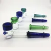 Wholesale smoking hand Spoon pipe cheap 12cm Big colorful hammer shape Pyrex Thick heady Glass sherlock tobacco Pipes for smoke dry herb