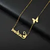 2021 Bt Jewelry Gift Stainls Steel Frosted Custom Name Butterfly Necklace323O3872082