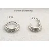50pcs/lot Surgical Steel Twist Hinged Segment Ring Clicker Cartilage Nose Hoop Septum Rings 16GX8/10MM