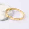 Full Love Gold Bangle 18K Goldplated Diamond Armband Valentine039S Day Gift Trendy People Måste shoppa med alla slag O6369385