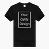 Uw eigen ontwerp Merk / Picture Custom Mannen en Vrouwen DIY Katoen T-shirt Korte Mouw Casual T-shirt Tops Tee 13 Kleur FC001 210707