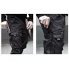 Pyjtrl Mężczyźni Multi-Pocket Elastyczna Talii Design Harem Pant Streetwear Hip Hop Casual Spodnie Męskie Dancing Spodnie 210715