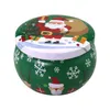 Роскошные праздники круглый рождественский подарок конфеты свечи еды хранения банок пользовательских бисквитных олова упаковочная коробка