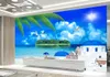 Personnalisé Toute taille Paysage de plage 3D Papier peint Européen Maison Décoration Photo Mur peinture Salon Salon Chambre à coucher Chambre à coucher Décor Mural