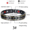 Mannen Vrouwen Magnetische Gezondheid Armband Zwart Titanium Staal Power Therapy Magneten Negatieve Ionen Germanium Armbanden