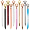 Creative Crown Autorment Crystal Pen Gem Ballpoint School Office Metal кольца роликовые шариковые ручки