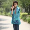 Vrouw losse kleding bescherming zon zomer koreaans shirt chiffon bedrukte jurk stijl folk m-5XL grootte gratis 210527
