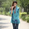 Vrouw losse kleding bescherming zon zomer koreaans shirt chiffon bedrukte jurk stijl folk m-5XL grootte gratis 210527