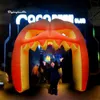 Outdoor Halloween Decorations Advertising Inflatable Pumpkin Head Arched Door 4m Height Air Blown Skull Archway For Entrance