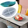 Tree Leaf Shape Tray Crystal Epoxy Resin Mold Fruit Jewelry Storage Tray Silicone Mould Serving Dish