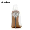 Aneikeh Spring Summer Jelly Clear Plastic Plastic Transparent Pumps Club Fashion Sexy Party Fine Fine Female Teli Scarpe 41 42 211012282W