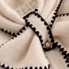 女性のスリムなパッチワークのポケットの上着の女性のウールの短い冬の服のための高品質の女性の白い弓のミンクジャケットのコート211014