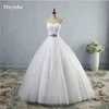 ZJ9056 2021 Sexy Wedding Dress High Quality Lace A-Line Elegant White Ivory Vintage Beaded Sash Backless Bride Dresses