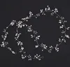 Kopfbedeckungen Vintage Silber Blätter langes Haar Vine 100 cm Hochzeitskopfzubehör Party Prom Girls Stirnbänder Brautkopfbewegungen für Haare