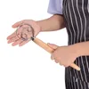 NewStainless Steel Egg Beater 13 tum DIY Bread Deg Tool Bakning Tillbehör Dansk Dough Whisk Stick Gadgets Oak Trähandtag RRE11091