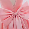 女の子のドレス女の女の子のための1歳の誕生日ドレスプリンセスレースTUTU PETTISKIRTロングフォーマルボウノットパーティーキッズ服264H