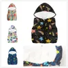 Rainbow Star Baby Beab Boysベスト子供ウィストコート服Dino子供ノースリーブジャケットコートボーイトップスフード付きオーバーコートフリース衣装210413