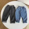 Jeans casual elasticizzati in cotone primaverile per ragazzi e ragazze 2-6 anni pantaloni in denim per bambini all-match pantaloni per bambini 210708