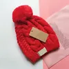 Women Knitted Hat High Quality Classic Pompom Letter Beanie Caps for Men Autumn Winter Warm Fashion Street Hats