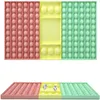 Regnbåge dekompression mångfärgad leksaker utomhus spel bubbla checkerboard stress reliever fidget pop toy autism specialbehov sensory gåvor för barn fest spel