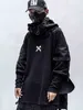 Techwear Hoodie Men Black Gothic Cosplay Japanese Streetwear Clothing 211229