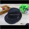Caps Accessories Baby Maternity Drop Delivery 2021 Winter Cute Boys Girls Buckle Wollen Hats Family Cowboy Jazz Kids Children Bow Sunhat Sand