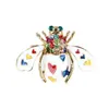 Pins, broches kleurrijke crystal bee broche voor vrouwen emaille insect sieraden luxe pin honingbij handtas hangende geschenk