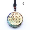 Sju chakra stenar orgonit hänge halsband kristall ädelsten grus meditation 7 yoga chakra hänge halsband mode smycken vilja och sandig