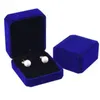 Jewelry Pouches Bags 100pcs/lot Classic Velvet Earring Pendant Necklace Box 7x8.2x4cm Wedding Packaging Storage Case Gift Boxes 10 Colors Ri