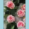 Dekorative Blumenkränze, festliche Partyzubehör, Hausgarten, 10 Stück künstliche Rosenköpfe aus Seide im Großhandel, gefälschte Blumen für Hochzeitsdekoration