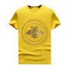 T-shirts d'été en strass pour hommes, femmes, unisexe - Jaune Tops Casual Crew Neck Short Sleeve Shirts Tees Regular Fit