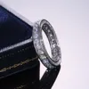 Handmade Promise Diamond ring 100% Real S925 Sterling Silver Engagement wedding band rings for women Bridal Finger Jewelry