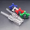 DHL Bong Quartz Tip Fit Nectar Collector 10mm 14mm 18mm Joint Fumer Accessoires Avec Keck Clips pour Pipe Verre Eau Bongs Dab Oil Rigs