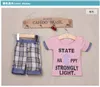 Été bébé garçons vêtements costume bébé t-shirt pantalon court ensemble 100% coton t-shirts pour bébés chemises bebe vêtements 210413