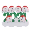 15% di sconto Pupazzo di neve personalizzato in resina Famiglia di 4 Ornamenti per albero di Natale Regalo personalizzato per mamma Papà Bambino Nonna 70920A 2021