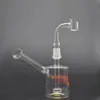 Dunkin dabs cam yağ brülör bongs kuş kafesi percolator recycler kül yakalayıcı 14mm banger yağ tırnak boruları ile dab teçhizat bongs bubbler cheaepst